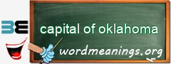 WordMeaning blackboard for capital of oklahoma